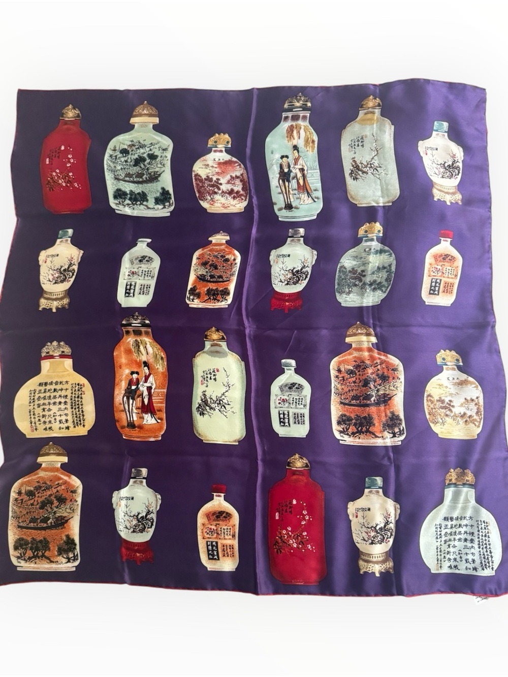 Emanuel ungaro purple silk patterned scarf